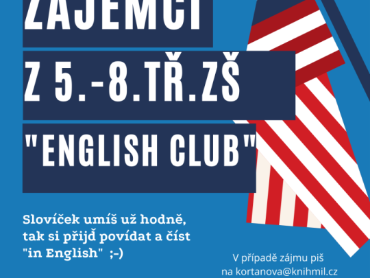 VOLNÁ MÍSTA – ANGLIČTINA